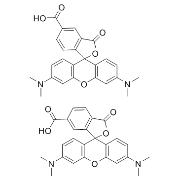 5(6)-TAMRA (5(6)-Carboxytetramethylrhodamine) Chemische Struktur