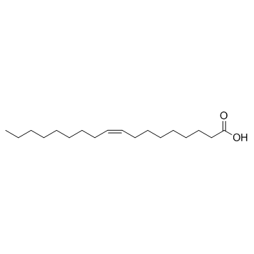 Oleic acid (9-cis-Octadecenoic acid) التركيب الكيميائي