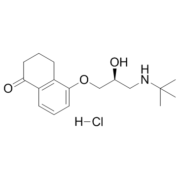 Levobunolol hydrochloride (l-Bunolol hydrochloride) Chemical Structure