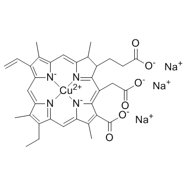 Chlorophyllin sodium copper salt (Chlorophyllin copper sodium complex) Chemische Struktur