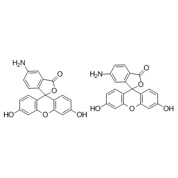 5(6)-Aminofluorescein (5(6)-AFM) 化学構造