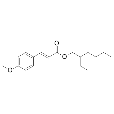 Octinoxate (2-Ethylhexyl 4-methoxycinnamate) 化学構造