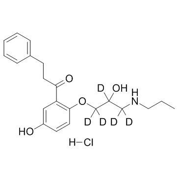 5-Hydroxy Propafenone D5 Hydrochloride (GPV-129 D5 Hydrochloride)  Chemical Structure