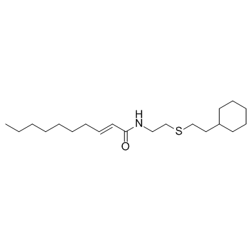 2-(E-2-decenoylamino)ethyl 2-(cyclohexylethyl) sulfide  Chemical Structure