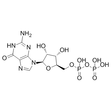 Guanosine 5'-diphosphate Chemische Struktur