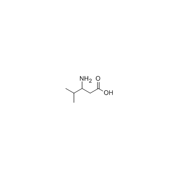 3-Amino-4-methylpentanoic acid 化学構造