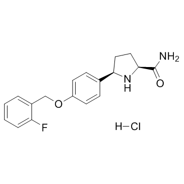 Raxatrigine hydrochloride (GSK-1014802 hydrochloride) 化学構造