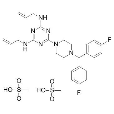 Almitrine mesylate (Almitrine bismesylate)  Chemical Structure