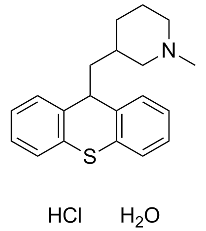 Metixene hydrochloride hydrate 化学構造