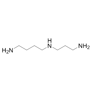 Spermidine (N-(4-Aminobutyl)-1,3-diaminopropane) 化学構造