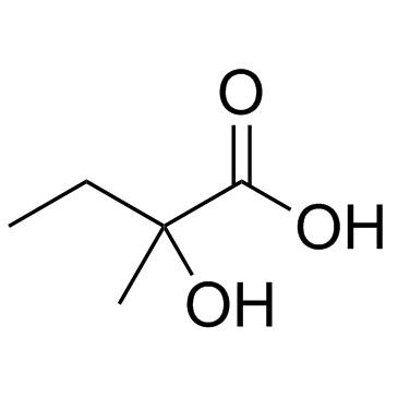 2-Hydroxy-2-methylbutanoic acid Chemische Struktur