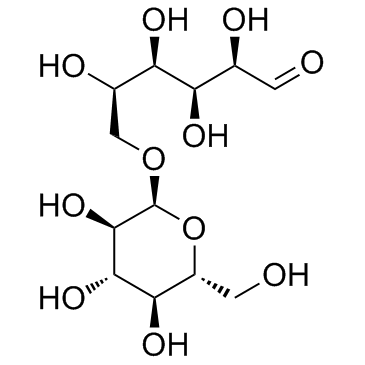 Isomaltose (6-O-α-D-Glucopyranosyl-D-glucose) 化学構造
