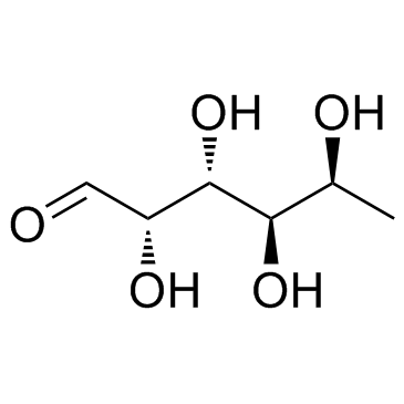 (-)-Fucose (6-Desoxygalactose) 化学構造