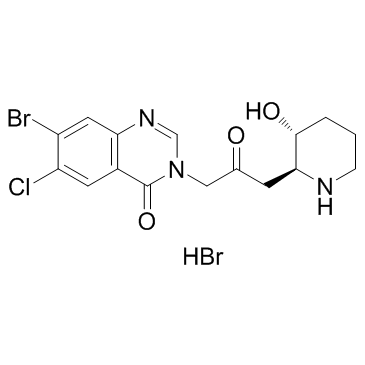Halofuginone hydrobromide (RU-19110 (hydrobromide))  Chemical Structure