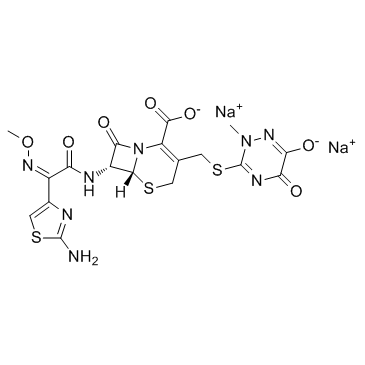 Ceftriaxone sodium salt (Disodium ceftriaxone)  Chemical Structure