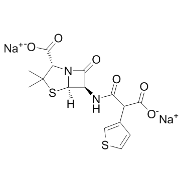 Ticarcillin disodium (Ticarcillin disodium salt) 化学構造