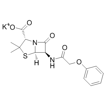 Penicillin V Potassium (Phenoxymethylpenicillin potassium salt) Chemical Structure