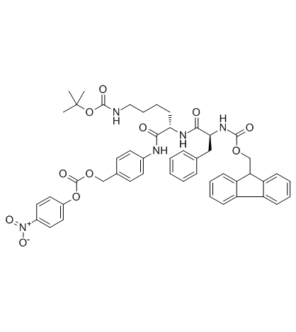 Fmoc-Phe-Lys(Boc)-PAB-PNP  Chemical Structure