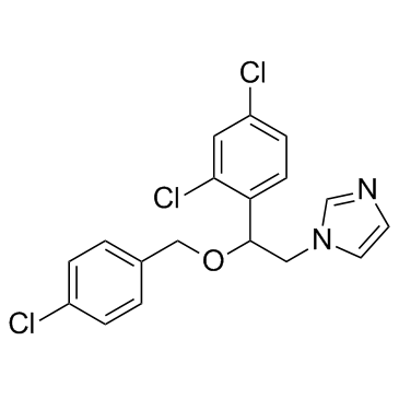 Econazole ((±)-Econazol) 化学構造