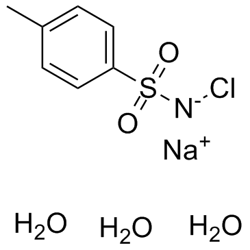 Tosylchloramide sodium trihydrate 化学構造