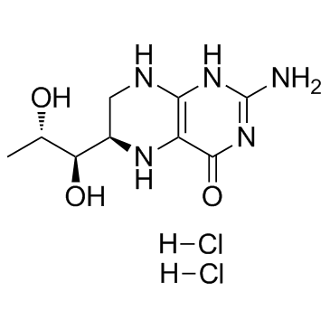 Sapropterin dihydrochloride (6R-BH4 dihydrochloride) 化学構造