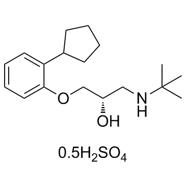 Penbutolol sulfate ((-)-Terbuclomine)  Chemical Structure