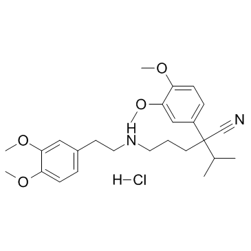 Norverapamil hydrochloride ((±)-Norverapamil hydrochloride) 化学構造