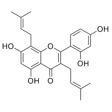 Mulberrin (Kuwanon C) 化学構造