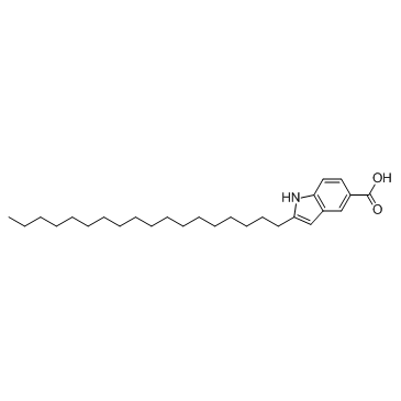 RP 54275 (2-Octadecyl-1H-indole-5-carboxylic acid) Chemische Struktur