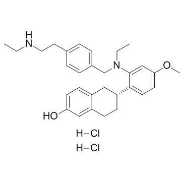 Elacestrant dihydrochloride (RAD1901 dihydrochloride) 化学構造