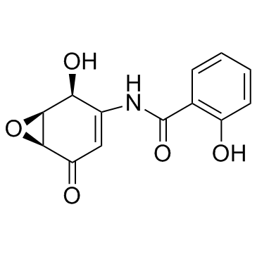(-)-DHMEQ (Dehydroxymethylepoxyquinomicin)  Chemical Structure