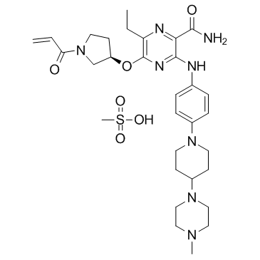 Naquotinib mesylate (ASP8273)  Chemical Structure
