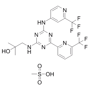 Enasidenib mesylate (AG-221 mesylate) التركيب الكيميائي