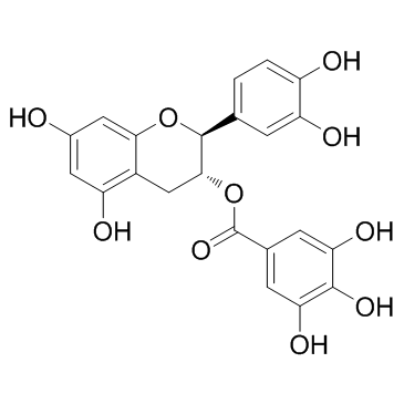 (-)-Catechin gallate ((-)-Catechin 3-gallate)  Chemical Structure