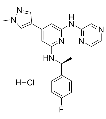 Ilginatinib hydrochloride (NS-018 hydrochloride) 化学構造