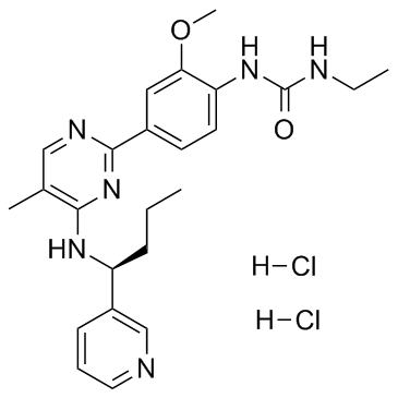 Lexibulin dihydrochloride (CYT-997 dihydrochloride)  Chemical Structure