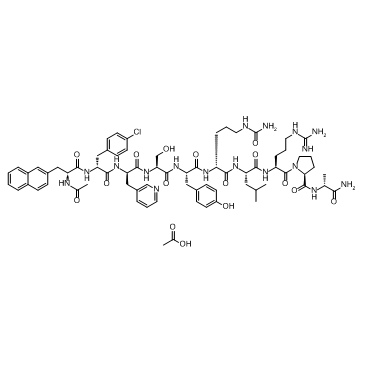 Cetrorelix Acetate (SB-075 acetate) 化学構造