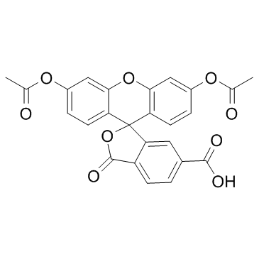 6-CFDA (6-Carboxyfluorescein diacetate) 化学構造
