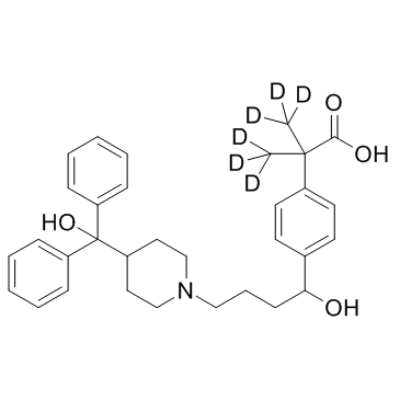 Fexofenadine D6 (MDL-16455 D6)  Chemical Structure