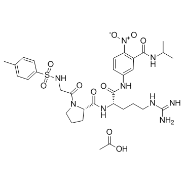 Tos-Gly-Pro-Arg-ANBA-IPA acetate (tos-GPR-ANBA-IPA acetate) Chemische Struktur