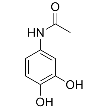 Acetaminophen metabolite 3-hydroxy-acetaminophen (3-Hydroxyacetaminophen) Chemical Structure