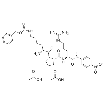 D-Lys(Z)-Pro-Arg-pNA diacetate (Spectrozyme PCa) Chemical Structure