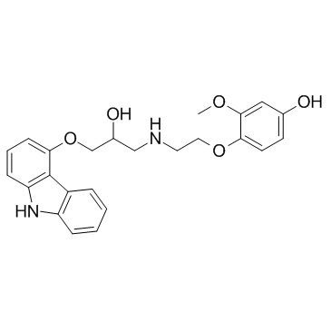 Carvedilol metabolite 4-Hydroxyphenyl Carvedilol Chemical Structure