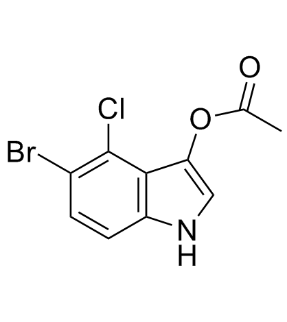 BCDA (5-bromo-4-chloroindoxyl acetate) Chemische Struktur