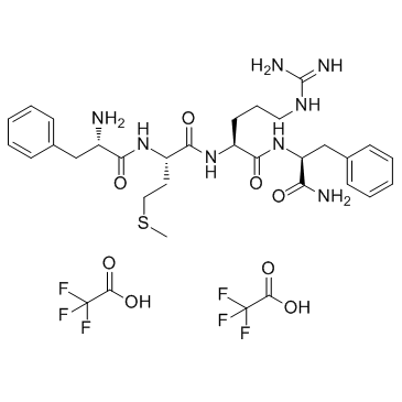 Phe-Met-Arg-Phe amide trifluoroacetate Chemische Struktur