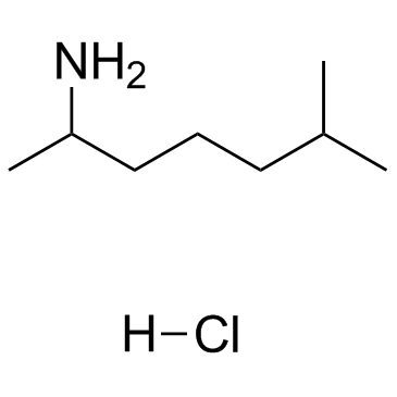 Octodrine hydrochloride (2-Amino-6-methylheptane (hydrochloride)) 化学構造
