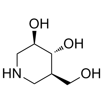 Afegostat (D-Isofagomine) 化学構造