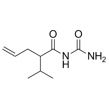 Apronal (Allylisopropylacetylurea) 化学構造