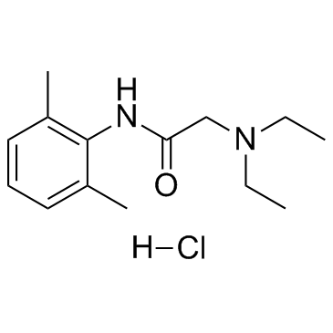 Lidocaine hydrochloride (Lignocaine hydrochloride)  Chemical Structure