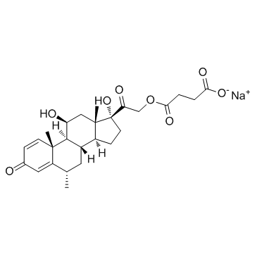 6α-Methylprednisolone 21-hemisuccinate sodium salt (Methylprednisolone sodium succinate)  Chemical Structure